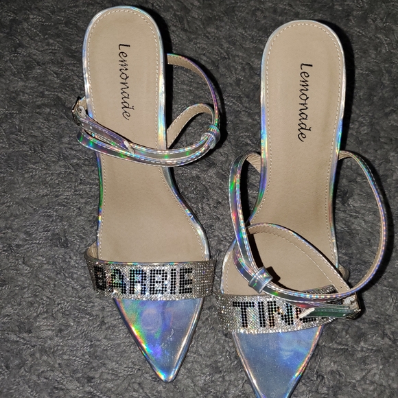 Smash Barbie Tingz Diamante Detail Heel In Silver - Picture 5 of 8